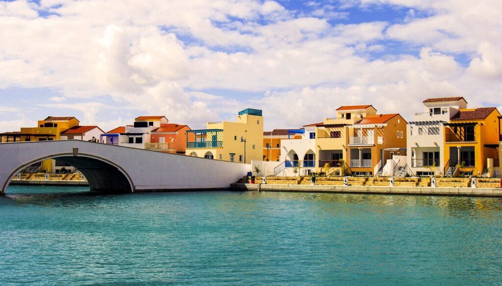 Waterside houses in Cyprus